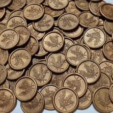 Mühürcüm Hazır Mühür Mum Mührü 50 Adet Bakır