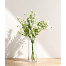 Bakburaya Yapay Çiçekçilik Yapay 5 Dallı Pıtırcık Cipso Beyaz 32 cm Ev Vazo Dekor Süsü