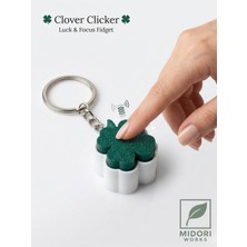Midori Works Yonca Clicker Anahtarlık - Şans Getiren Fidget Stres Oyuncağı