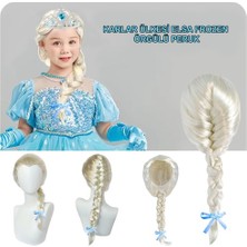 Akinco Platin Altın Dore Renk Karlar Ülkesi Elsa Frozen Peruğu Çocuk Boy