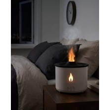 Eilo Luxe Alev ve Volkan Efektli Ultrasonik Aroma Difüzörü LED Gece Lambalı Hava Nemlendir - AA002C-68AKQ