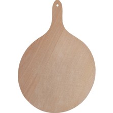 Öz Ahşap Linda El Yapımı Bazlama Tahtası Tek Parça Kayın Ağacı 30CM Uç Kısmı Inceltilmiş