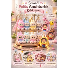 Bm House Bmhouse Labubu 3’lü Peluş Figür Anahtarlık Seti Işıklı Çanta Süsü (Oturan + Kapsül + Ayakta)