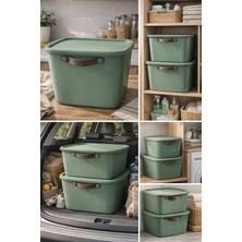 Boxsıs 15L Kapaklı Plastik Saklama Kutusu – Kulplu Çok Amaçlı Organizer Box