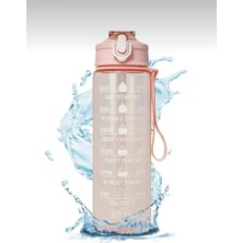 Bm House Bmhouse Motivasyonel Zaman Çizelgeli Su Matarası 900 ml - Bpa Içermez, Sızdırmaz Kilitli Kapak, Pipetli