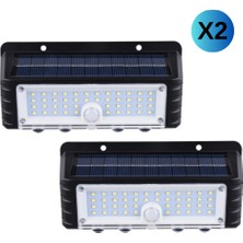 Panther Güneş Enerjili Solar Çift Yönlü Dekoratif Hareket Sensörlü Duvar Apliği (2 Adet)