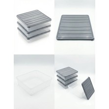 Bm House Bmhouse 3'lü Kapaklı Plastik Saklama Kabı Seti