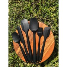 Dmr Siyah Silikon Spatula Kaşık Seti 6lı