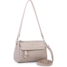 Nas Bag Kadın Omuz ve Çapraz Çantası Ayarlanabilir  Askılı Kum Victoria