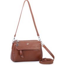 Nas Bag Kadın Omuz ve Çapraz Çantası Ayarlanabilir  Askılı Taba Victoria