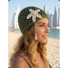 Happy Handmade Gümüş Simli Abiye Pamuklu Kroşe Bere/viral Şapka/yazlık File Şapka/file/abiye/mezuniyet/hediyelik