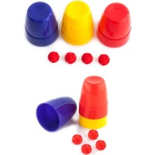 Akinco Renkli Kupalar Toplar Sihirbazlık Seti - Başlangıç Seviyesi Sihir Malzemesi