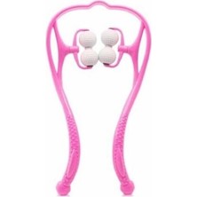 Akinco Boyun Bacak Ayak Bel Masaj Aleti Çok Fonksiyonlu Manuel 4 Tekerlekli - Pembe