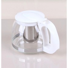 Bm House Bmhouse 1,5 Lt Çelik Süzgeçli Borasilikat Cam Demlik Isıya Dayanıklı Cam Çaydanlık Bitki Çayı Demliği