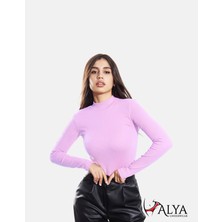 Alya Underwear Yarım Boğazlı Kaşkorse Sweatshirt Lila M