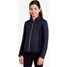Decathlon Çocuk Binici Ceketi - Pembe Altın Rengi/lacivert