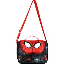 Niss Store Deri Baskılı Örümcek Göz Okul Çantası Termal Beslenme Çantası ve Deri Kalemlik 3 Lü Set