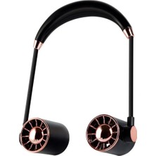 Akinco Boyunluk Fan Hava Soğutucu Vantilatör Boyuna Asmalı Şarjlı 3 Kademeli Mini Klima Siyah