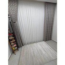 Nivemes Home Nivemeshome  Sedef Gri  1/3 Pileli Fon Perde