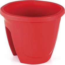 Serinova Zümrüt Küpeşte Saksı 7.5 Lt - Balkon Korkuluğu İçin Askılı Saksı