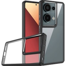 Ceponya Xiaomi Redmi Note 13 Pro 4g Kılıf Akrilik Kaplama Şeffaf Renkli Lens Koruma Çerçeveli Moda Luxury Kapak
