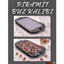 Keskon Mini Piramit Buz Kalıbı | Çoklu Mini Buz Yapıcı | Silikon Buzluk