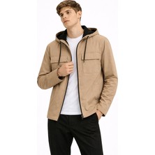 Centilmen Kip Yakası Cepli Kapüşonlu Mont 10025