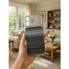 KumOziShop iPhone 17 Pro Uyumlu Magsafe Özellikli Kamera Korumalı Fiber Desenli Premium Kılıf