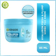 Garnier Hyaluron Fresh & Plump Dolgunlaştıran Nemlendirici Sorbe Yüz Kremi 85 Ml, Vegan & Cruelty Free