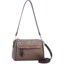 Nas Bag Kadın Omuz ve Çapraz Çantası Ayarlanabilir  Askılı Vizon Kahve Victoria