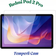 Fuchsia Redmi Pad 2 Pro ile Uyumlu 12.1 Inç Tablet Temperli Cam Ekran Koruyucu