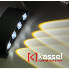 Kassel Aydınlatma 2 Adet Cata Haiti 15 W Iki Yönlü Dışmekan 8 LED Li Duvar Aplik Amber Renk Siyah IP44 Ct-