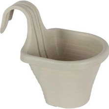 Serinova Tombik Tekli Askılı Balkon Saksısı 3 Lt – 3 Litre Askı Aparatlı Renkli Balkon Saksısı