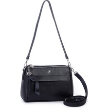 Nas Bag Kadın Omuz ve Çapraz Çantası Ayarlanabilir  Askılı Siyah Lopez