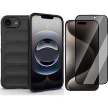 Vendas iPhone 17E Kılıf Esnek Tpu Oyuklu Arka Yüzey Tasarımlı Zore Etnik Silikon Kapak + Hayalet Ekran Koruyucu
