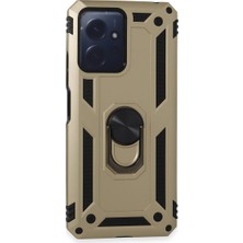 Erdo Ticaret Buğz Xiaomi Redmi Note 12 4g Kılıf Sofya Yüzüklü Silikon Kapak - Gold