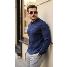 Sidelya Concept Erkek Saç Örgü Desenli Uzun Kollu Triko