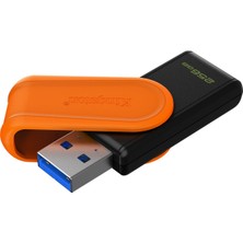  kingston dtxs-256gb 256gb portable usb 3.2 gen1 datatraveler exodias (black-orange) flash bellek