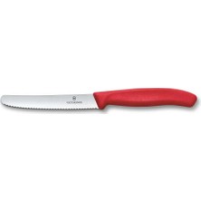 Victorinox 6.7831.C1 Swiss Classic 11CM Tırtıklı Domates Bıçağı, Kırmızı