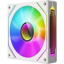 Bubalus B-4pro 120 mm Argb Pwm Pc Kasa Fanı Beyaz – Infinity Mirror & Sessiz Soğutma