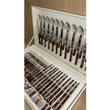 Rivadossi Bamboo Ring Kahverengi 75 Parça Çatal Bıçak Seti