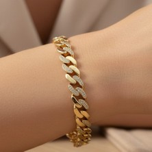 Stil Incisi/xupıng Jewelry Örgü Gurmet Zirkon Taşlı Bileklik