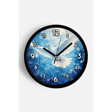 JHAAR Yağlı Boya Duvar Saati – Sanatsal, Soyut, Bohem ve Manzara Temalı Modern Saat - 25CM - Önü Camlı Siyah Kasa