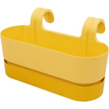 Poliwork Çiftli Kolay Saksı 5,8 Lt – 39x15 cm Pratik Kullanım İkili Saksı