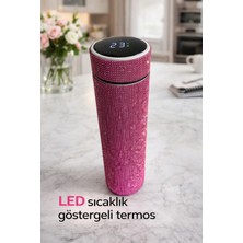 Bm House Bmhouse LED Göstergeli Termos 500 ml Paslanmaz Çelik Dijital Sıcaklık Göstergeli Termos