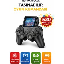 Qasul Taşınabilir Oyun Konsolu 520 Oyun Dahili Tv Bağlantılı Gamepad S10