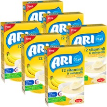 Arı Mama 250 gr x 6 Sütlü Muzlu Pirinç Unu Kaşık Maması 9-12 Ay İçin Besleyici İçerik