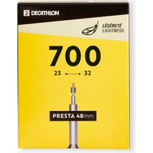 Decathlon 700 × 23-32 48 mm Presta Valf Uyumlu İç Lastik Spor Aktiviteleri İçin İdeal
