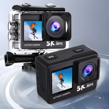 İdragon AT-S81TR 5k Aksiyon Kamera 4K 60FPS Wifi Çift Ekran 48MP Eıs Stabilizasyon Su Geçirmez Spor Kamera