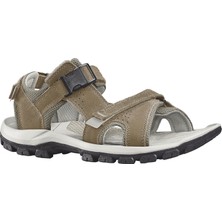 Decathlon Erkek Outdoor Sandalet - Deri - Haki/turuncu - 41